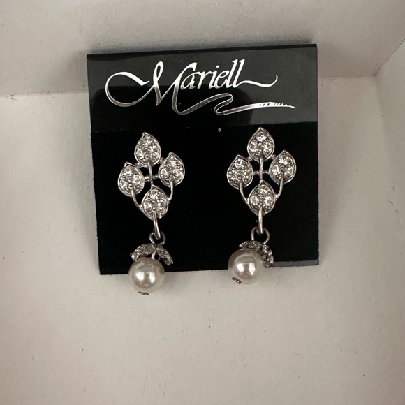 Bel Aire Bridal 3 piece set- Necklace, bracelet & earrings with pearls - Picture 2 of 8